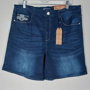 Our Republic For All Womens Size 16 High Rise Embellished Denim Shorts NWT